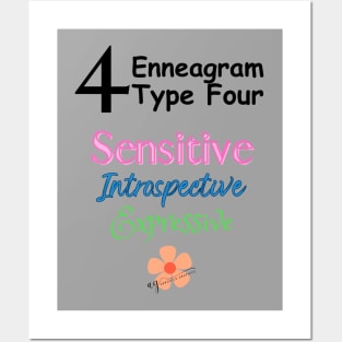 4 Enneagram Type Four Sensitive Introspective Expressive Posters and Art